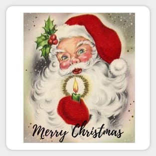 retro vintage pink santa claus Sticker